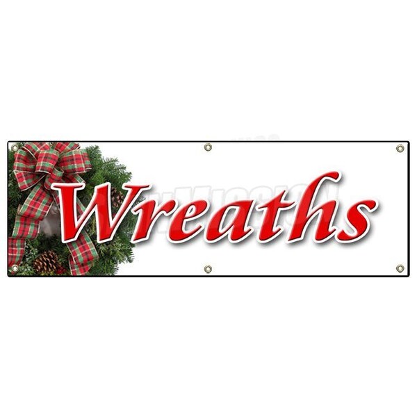 WREATH BANNER SIGN WREATH BANNER SIGN christmas xmas x-mas holiday trees